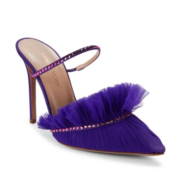 NWTO Andrea Wazen 105MM Kaya Embellished Stiletto Heel Pumps (Size 37) - Picture 1 of 9